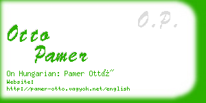 otto pamer business card